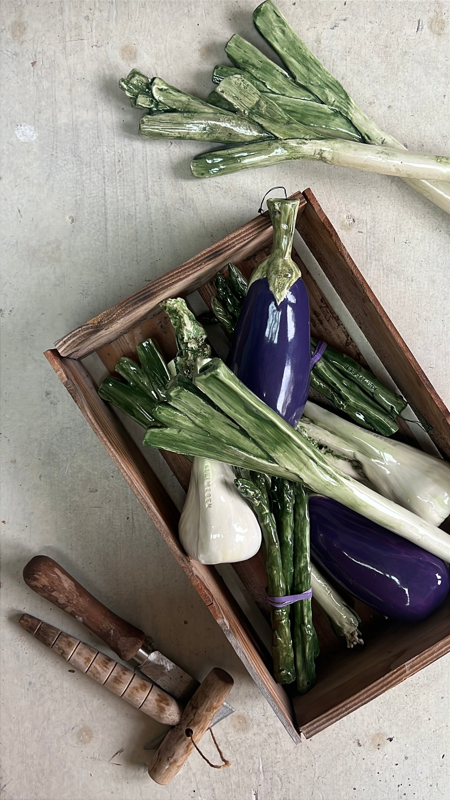 Aubergine van keramiek