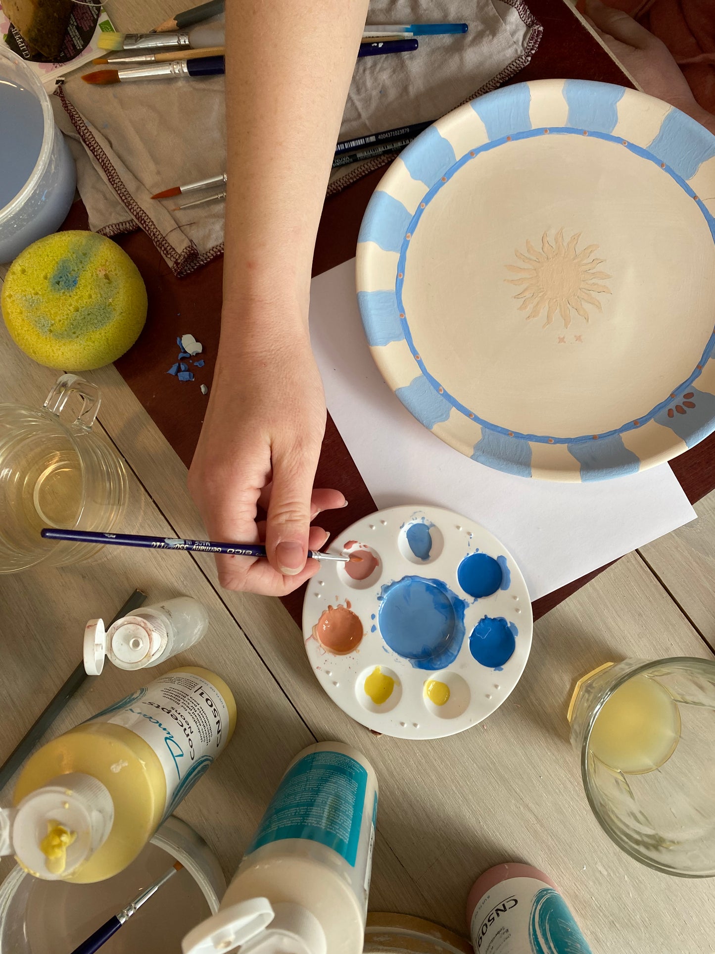 Workshop werken met verschillende technieken borden