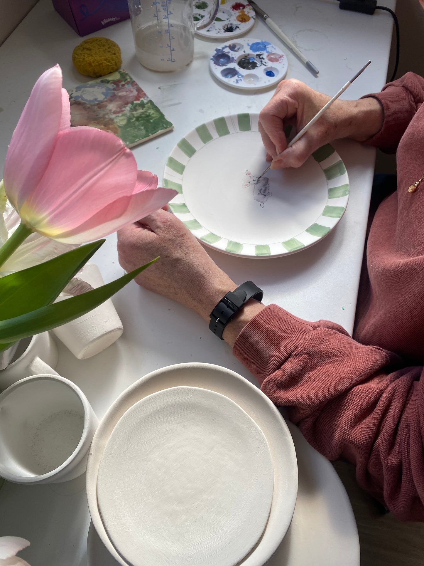 Workshop werken met verschillende technieken borden